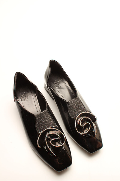 İDİL S Black Patent Leather Buckle Women's Heels