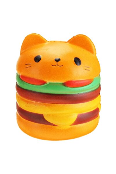 OEM Jucarie Squishy, model motanelul hamburger, multicolora, 4 ani+