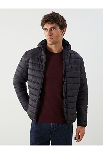 LC Waikiki Palton puf pentru bărbați cu glugă LCWAIKIKI Classic Standard Fit