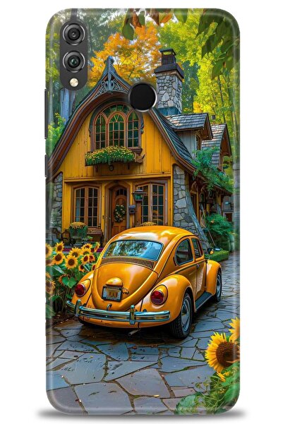 Rulet Aksesuar غطاء متوافق مع هاتف هواوي هونر 8X HD مطبوع - غطاء سيليكون بتصم...