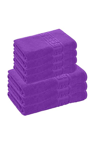 Lenjeria Pufoasa Set of 7 Towels, 100% Cotton, Purple, 550g/m²