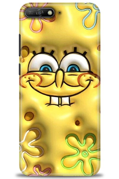 Rulet Aksesuar حافظة متوافقة مع هاتف هواوي Y6 2018 HD مطبوع + واقي شاشة سيرام...