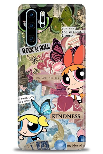 Rulet Aksesuar Huawei P30 Pro Uyumlu Kılıf HD Baskılı Kapak - Tasarım Silikon...