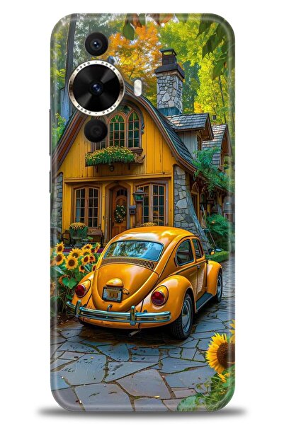 Rulet Aksesuar غطاء متوافق مع هاتف هواوي نوفا 12S HD مطبوع - غطاء سيليكون مصم...