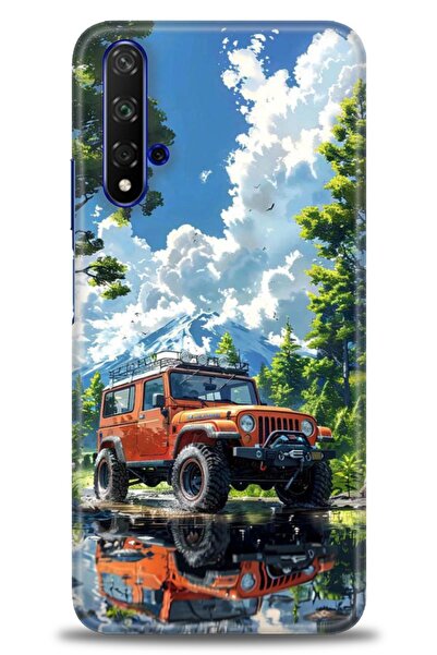 Rulet Aksesuar غطاء متوافق مع هاتف هواوي هونر مطبوع HD - غطاء سيليكون مصمم - 107