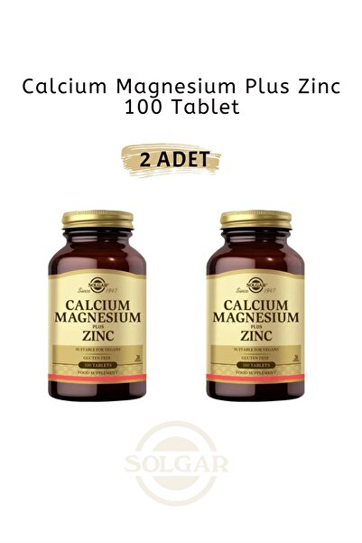 Solgar Calcium Magnesium Plus Zinc 100 Tablet 2 Adet
