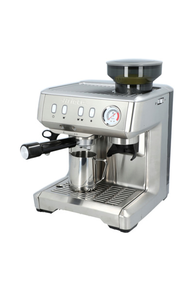 ARIETE Espresso and Cappuccino Machine with Grinder, 15 Bar, Silver M131310ARAS
