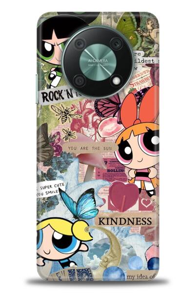 Rulet Aksesuar غطاء متوافق مع هاتف هواوي نوفا Y90 HD مطبوع - غطاء سيليكون مصم...