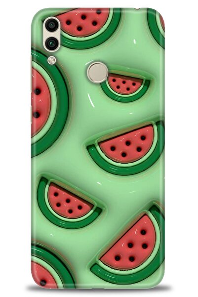 Rulet Aksesuar غطاء متوافق مع هاتف هواوي هونر 8C HD مطبوع + واقي شاشة سيراميك...