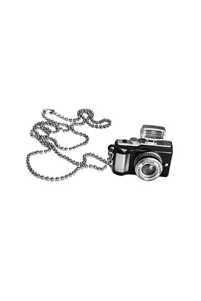 Tessero - Necklace with creative camera-shaped pendant, unisex, silver