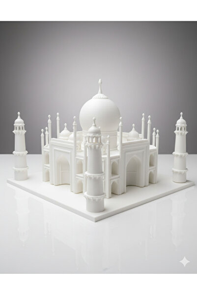 hivhestın Mimari Harikası: 3D Baskı Taj Mahal Maketi - Dekoratif Heykel - 20 cm