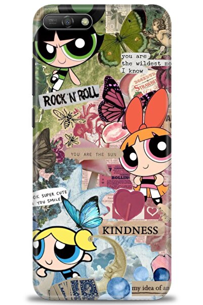 Rulet Aksesuar غطاء متوافق مع هاتف هواوي Y6 2018 HD مطبوع - غطاء سيليكون مصمم...