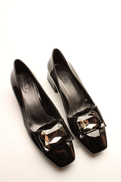 İDİL SİYAH RUGAN TAŞLI KADIN TOPUKLU