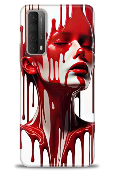 Rulet Aksesuar غطاء متوافق مع هاتف هواوي بي سمارت 2021 HD مطبوع - غطاء سيليكو...