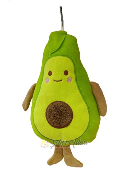 Şeker Adası Cute Avocado Plush Pillow 40 cm - Gift for Sleeping and Playmate Eco