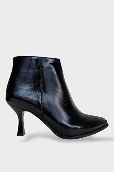 Liger Heeled Zippered Women's Boots (8 cm) Black - Black