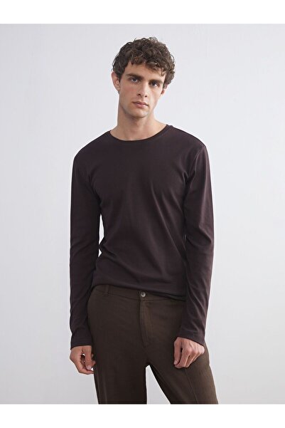 LC Waikiki Tricou cu mânecă lungă pentru bărbați LCWAIKIKI Classic guler rotund basic