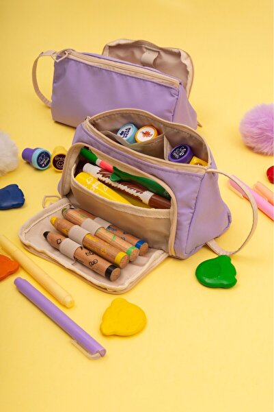 Areos حقيبة أقلام متعددة الأقسام ذات سعة كبيرة لطلاب المدارس الابتدائية والثا...