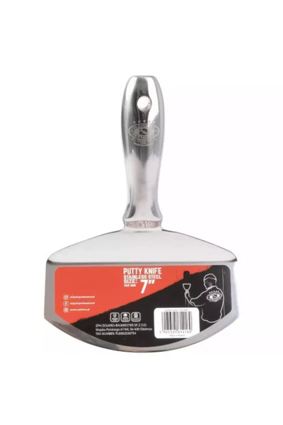 olejnik Spatula inox pentru galeata, lama curbata, 160 mm,