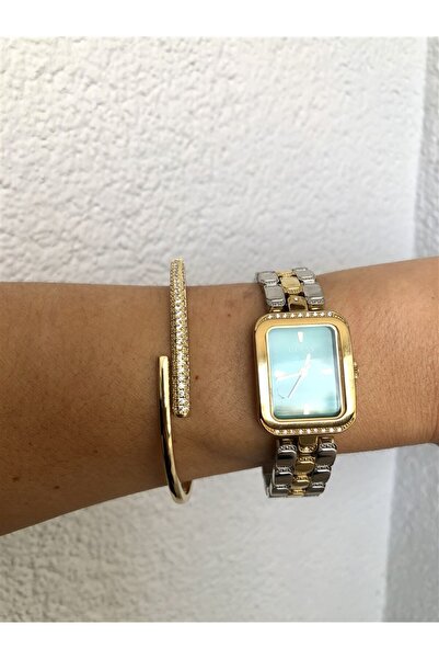 Gözde Tasarım Butik KADIN ALTIN RENGİ ÖZEL SERİ VİP ALTIN KAPLAMA TAŞLI KELEP...