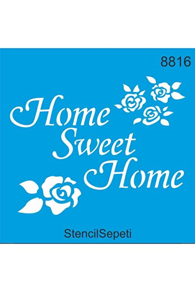 DERYA DESİNG ART My Beautiful Home Pattern Stencil Template St8816 20X20 cm