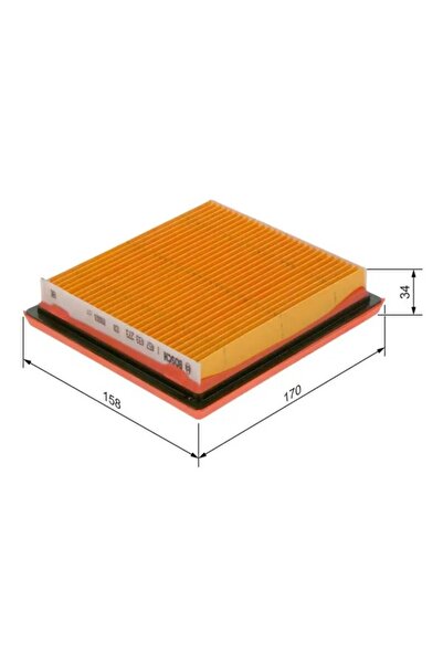 Bosch 1457433273 Air Filter 165460U800 165460U80A 1654641B00