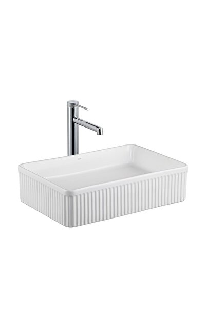 LENA TEZGAHÜSTÜ LAVABO E-W1004MB (MAT BEYAZ)