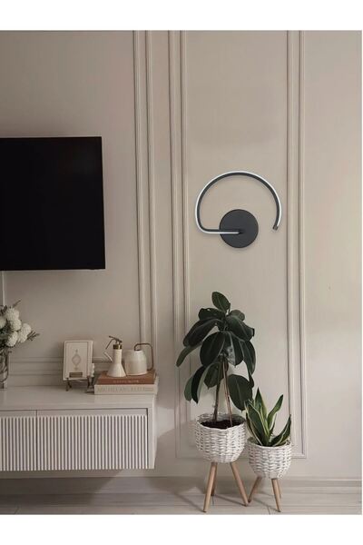 Luzarana Gigi Wall Sconce Modern Design Black Color - Daylight Led Bathroom -...