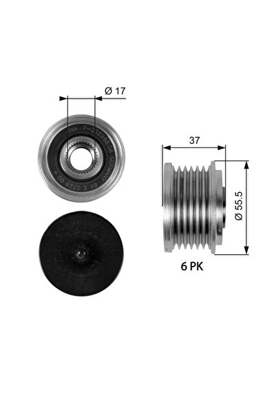 OAP7046 Alternator Kasnagi A6461500260 A6481550015 Uyumlu