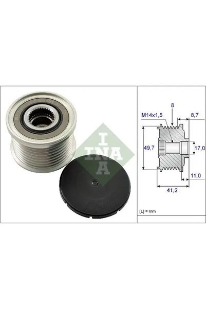 İna 535014110 Alternator Kasnagi 05015066AA 05019860AA 12317591268