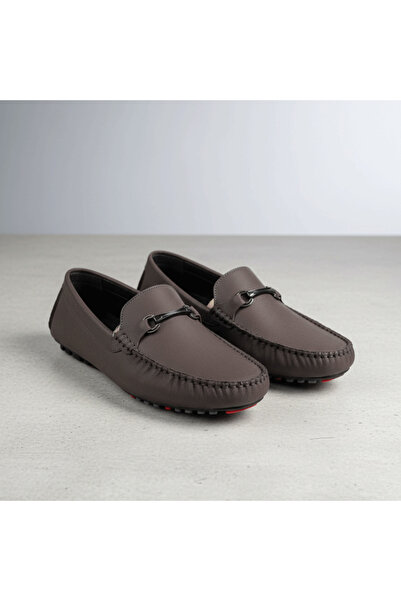 IN SOLE Men's comfortable dark brown loafer shoes with a modern and casual design - flexible sole for driving and walking