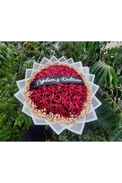 BUKET DÜNYASI 41 Lİ SOLMAYAN SÖZ NİŞAN İSTEME BUKETİ LED IŞIKLI CİPSOLU ŞERİT...