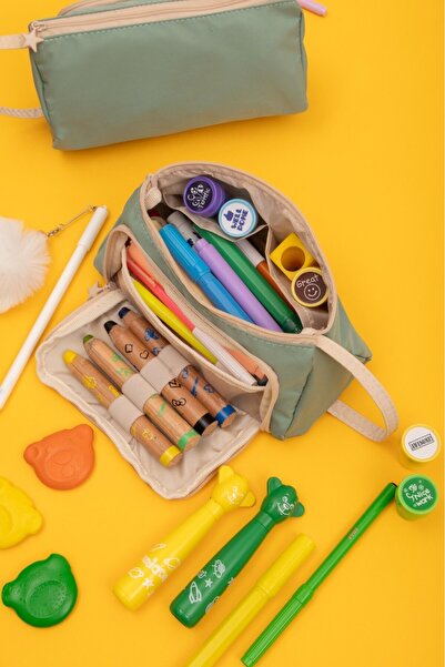 Areos حقيبة أقلام متعددة الأقسام ذات سعة كبيرة لطلاب المدارس الابتدائية والثا...