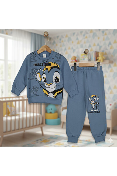 deluxe takı ve giyim Children's Suit with Double Lion, Winter, Fleece Inside,...