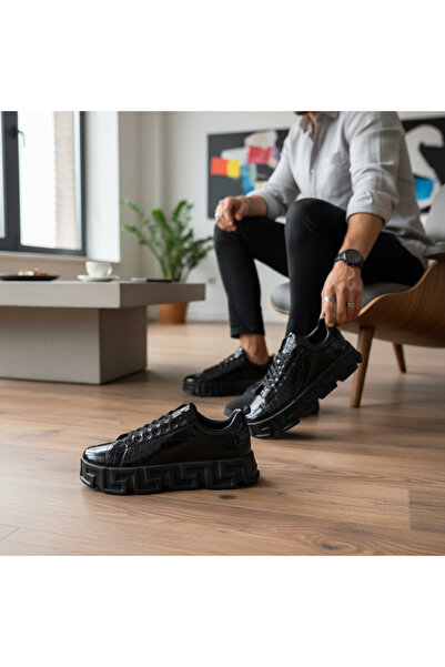 dehaine Men's sneakers, Luxury VSC, BLACK, 082