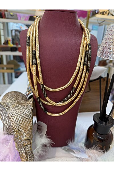 Özgü balı accessorize Marka model gold vıp kolye çoklu kolye moda trend kolye