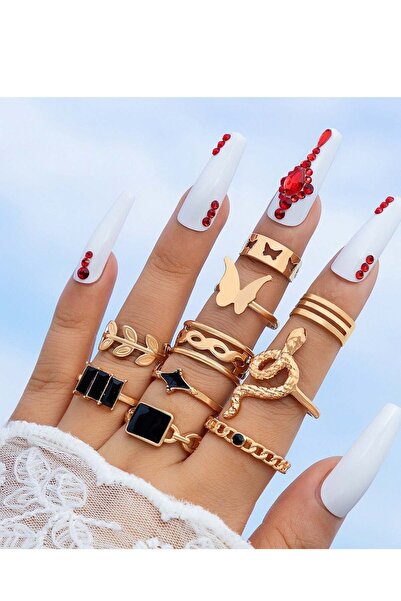 SYNSYB Stackable Rings Set for Women - Adjustable Chunky Signet Knuckle Rings with Luxury Gift Packa