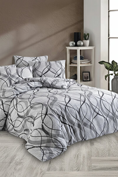Lumelis Çift Kişilik Nevresim Takımı – %70 Pamuk %30 Polyester, Lastikli Çarşaflı