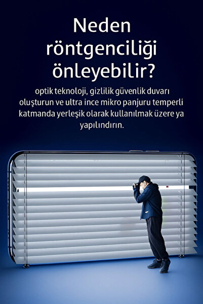 HRB iPhone 14 Pro Max MAT+ GİZLİLİK (HAYALET) 2’si 1 Arada Tam Kaplayan Kırıl...