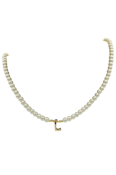ElectraStore Colier De Perle Cu Pandantiv Litera L - C4254
