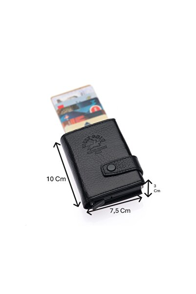 Westpolo Hakiki Deri Mekanizmalı, Kağıt Para Bölmeli Fermuarlı Unisex Cüzdan ...