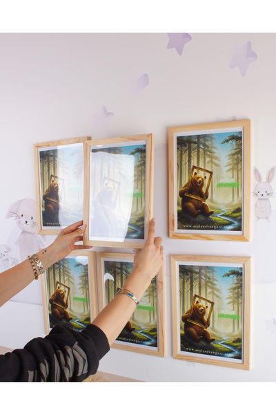 AVANGART ATÖLYE Wooden Frame Set of 6 Paperwork-A4-Photo Frame 21Cmx29Cm