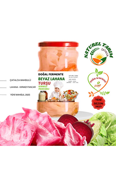 NATUREL BEYAZ LAHANA TURŞUSU ( KIRMIZI PANCARLI )