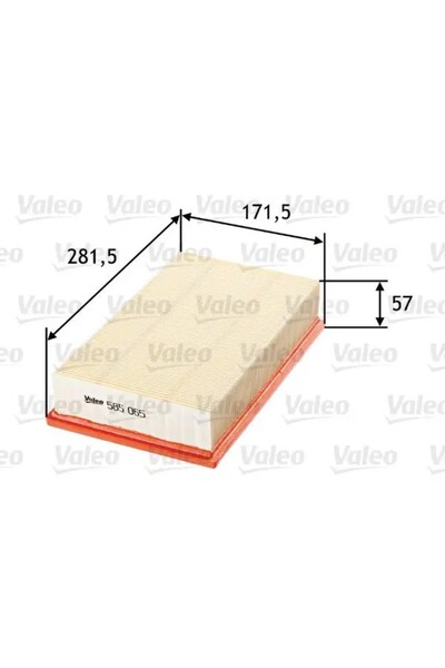 VALEO 585065 Air Filter 1232095 1232494 1486702 Compatible