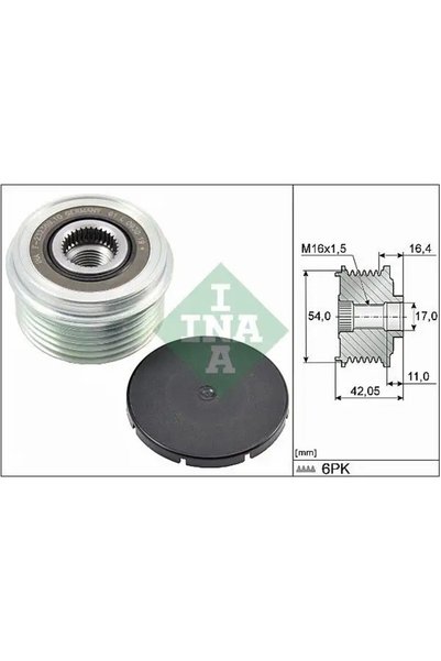 İna 535028510 Alternator Kasnagi EJ3210300AC EJ3210300AD LR047579