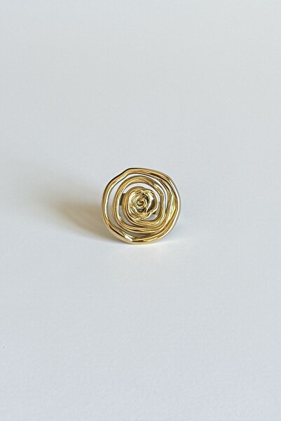 Beca Atelier خاتم فولاذي ذهبي حلزوني
