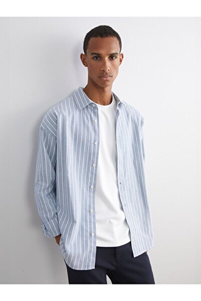 LC Waikiki Comfortable Fit Long Sleeve Striped Men's Shirt