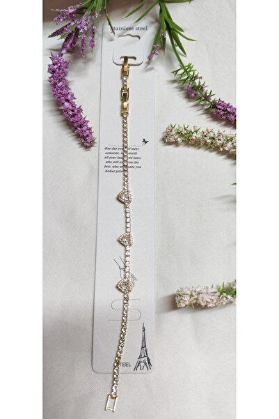 laniva bags Luxury Heart Stone Stainless Steel Bracelet Gold