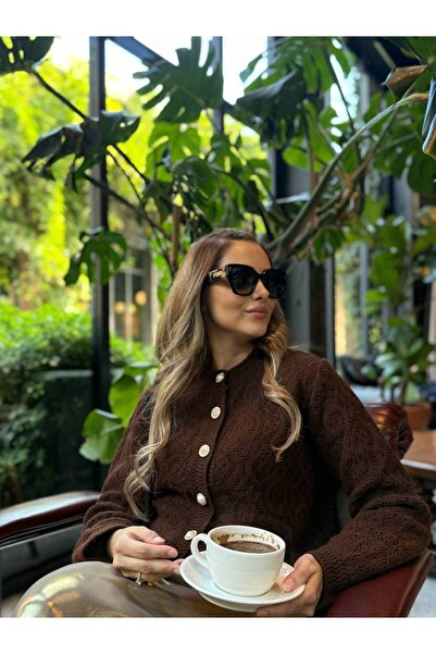 mysimy Pearl Patterned Cardigan