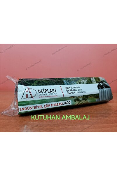 DEİPLAST Endüstriyel Jumbo Boy 400gr Siyah Dayanıklı 10 Adet Çöp Poşeti